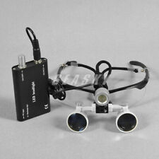 Dental Binocular Loupes 3.5X 420mm Optical Glass / LED Head Light Lamp picture