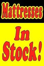 Mattresses In Stock Advertising poster Sign 24x36 picture