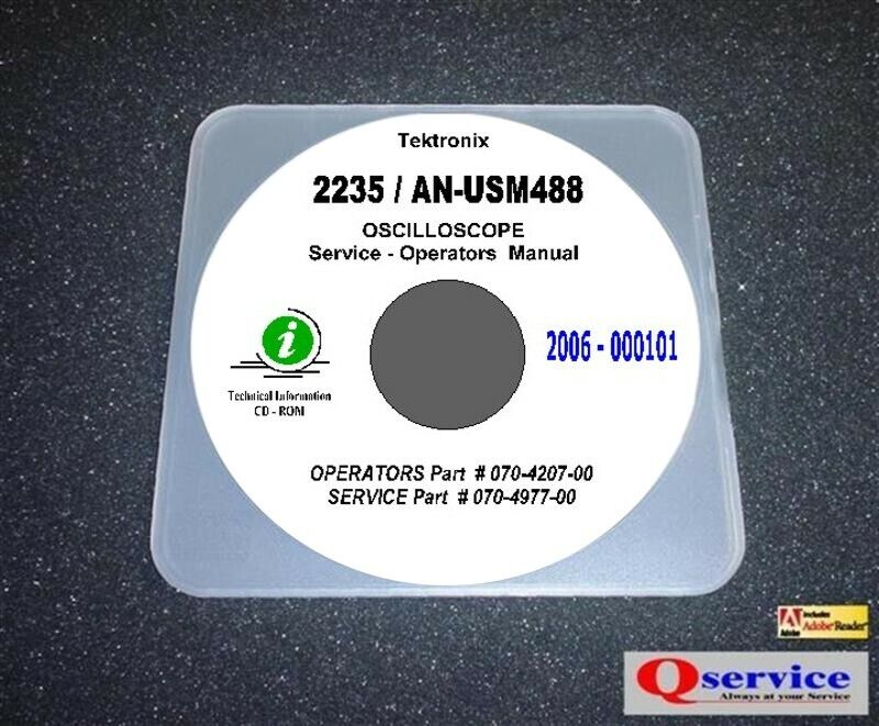 Tektronix TEK 2235 / AN-USM488 Service + Ops Manual CD