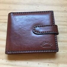 Vintage 1995 VITRANI Collezione Brown Leather Wallet Size Personal Notes Italian picture