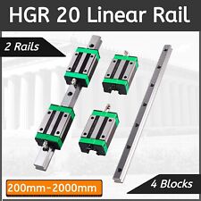 2PCS HGR20 200mm-2000mm Linear Guide Rail + 4PCS HGH20CA Slider Block For CNC 3D picture