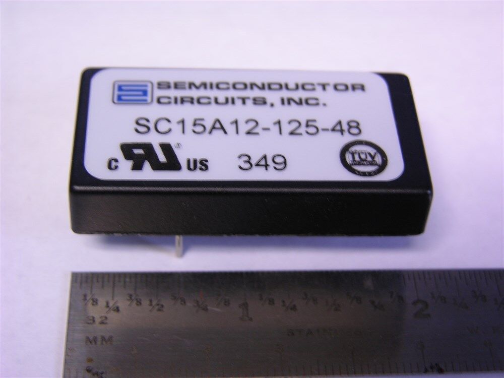 Semiconductor Circuits SC15A12-125-48 36-75VDCin 12VDCOut 1250mA DC/DC Converter
