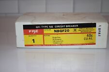 Federal Pacific NBGF20, 20Amp 1 pole GFI breaker - NEW open box picture