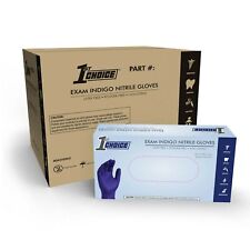 1st Choice Indigo Nitrile Disposable Exam/Medical Gloves 3 Mil, Latex-Free picture