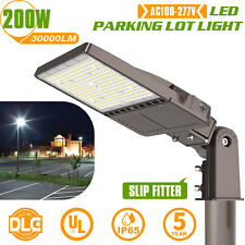 UL 200W LED Parking Lot Pole Light Commercial Shoebox Fixture Dusk To Dawn 5000K picture