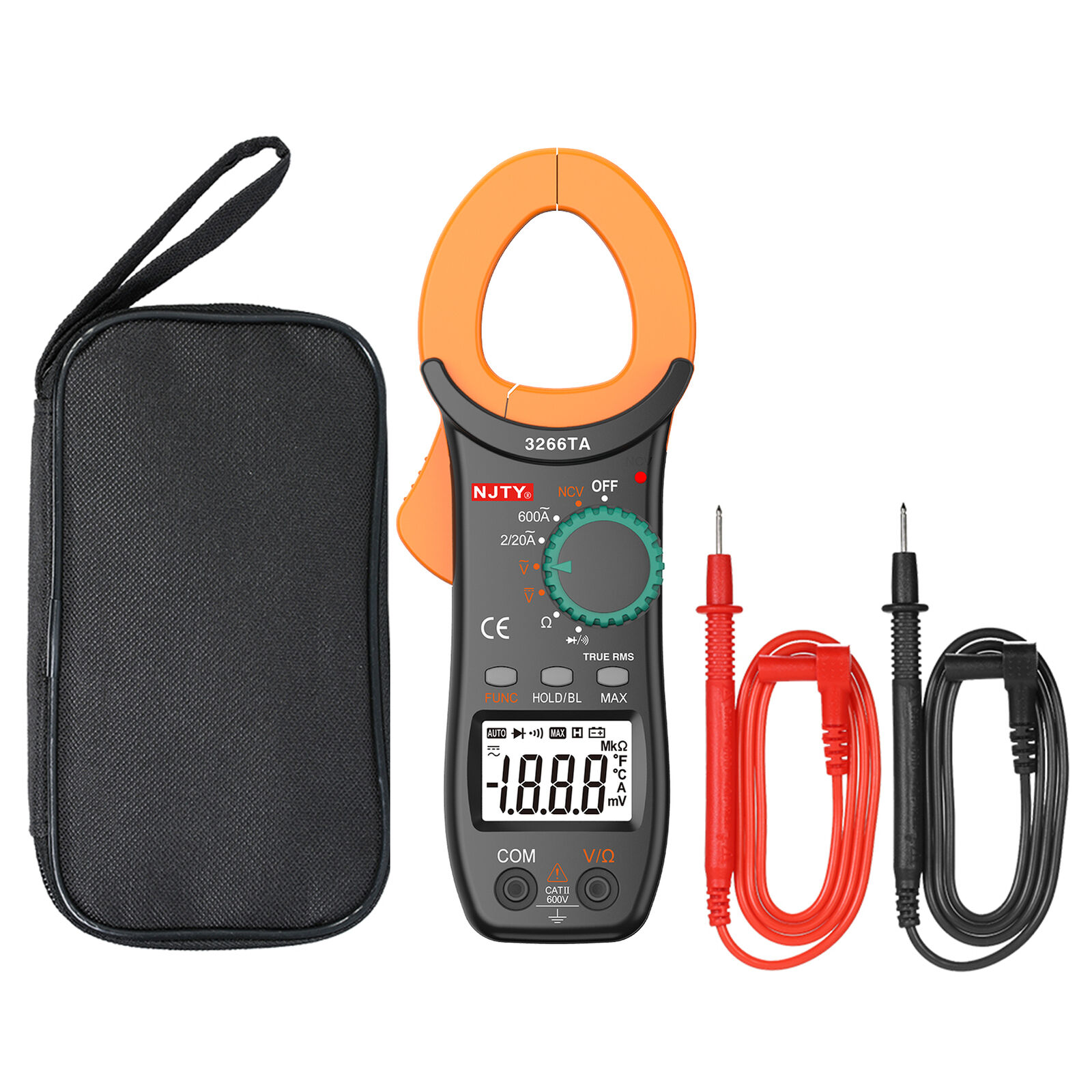 NJTY Digital Clamp Meter AC Current Portable LCD Diaplay Measuring Tool V1K4