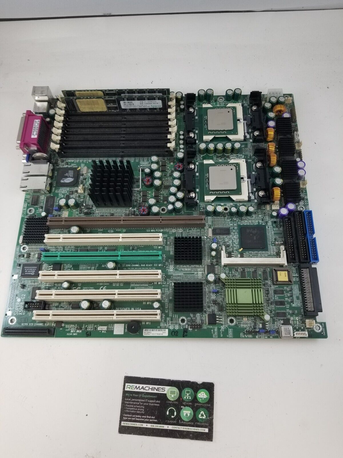 Super Micro X5DP8-G2 Server Motherboard Main + 2x Xeon 1GB TESTED 