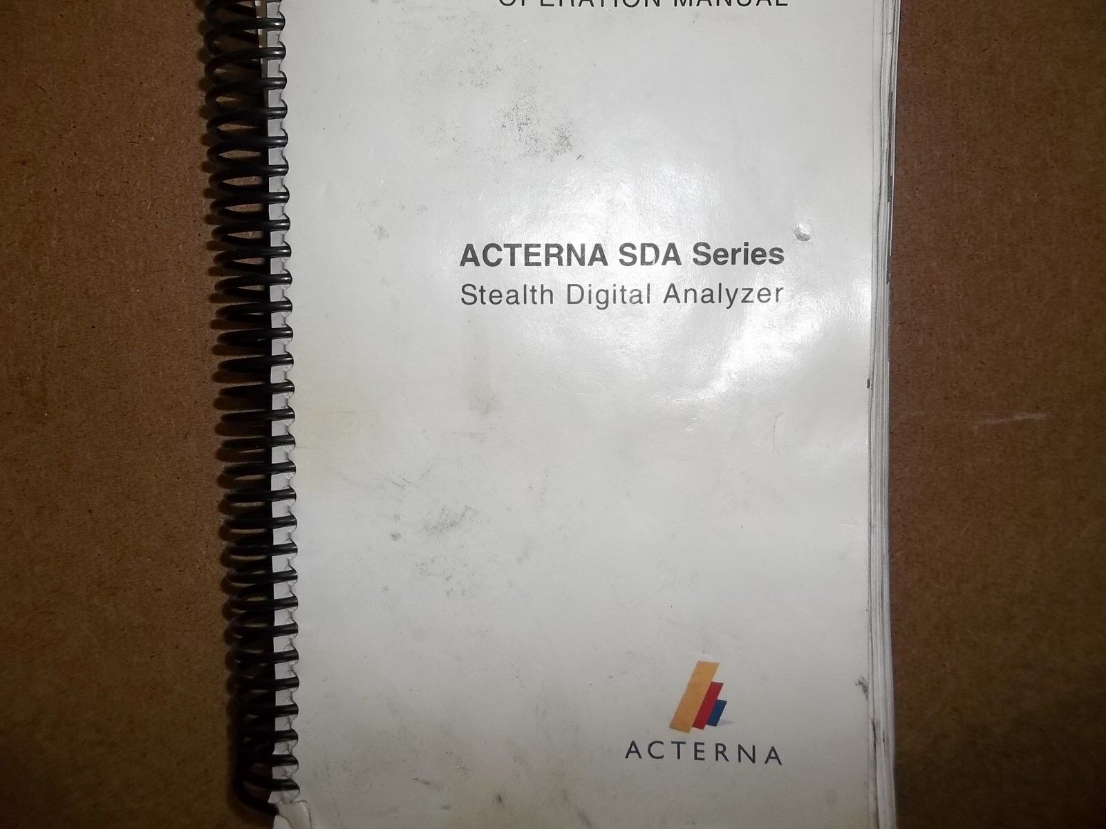Acterna Manual SDA Series Stealth Digital Analyzer Operaterion Manual book 