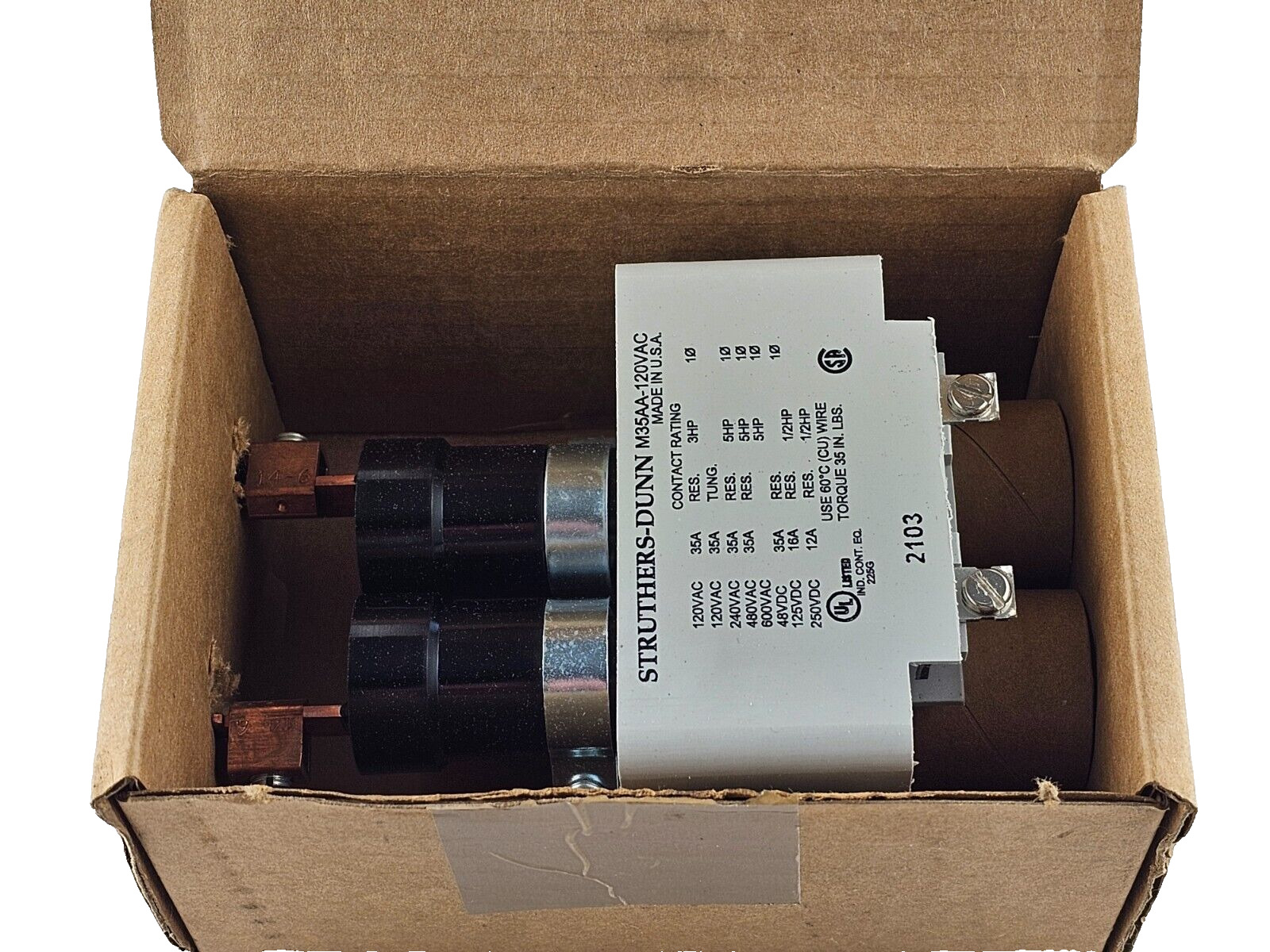 NEW Struthers Dunn M35AA-120VAC Relay, 35A Current Rating, 300V, M35AA120VAC