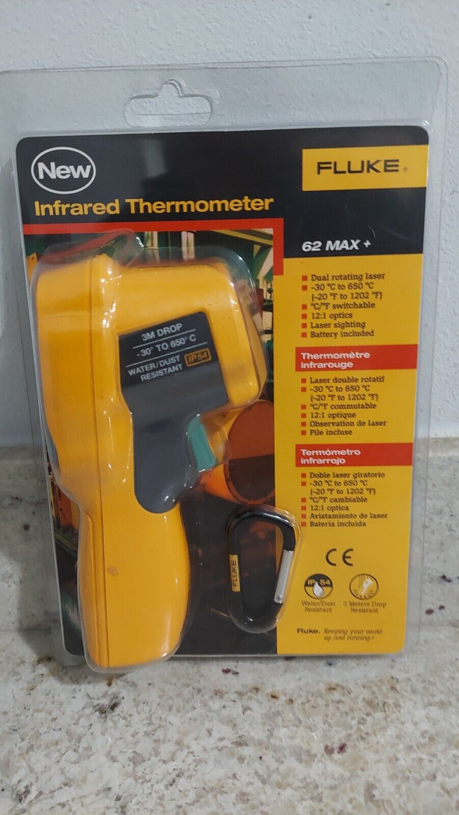 Fluke 62 Max+ Thermometer (Not for human temp), -20 to +1202 Degree F Range