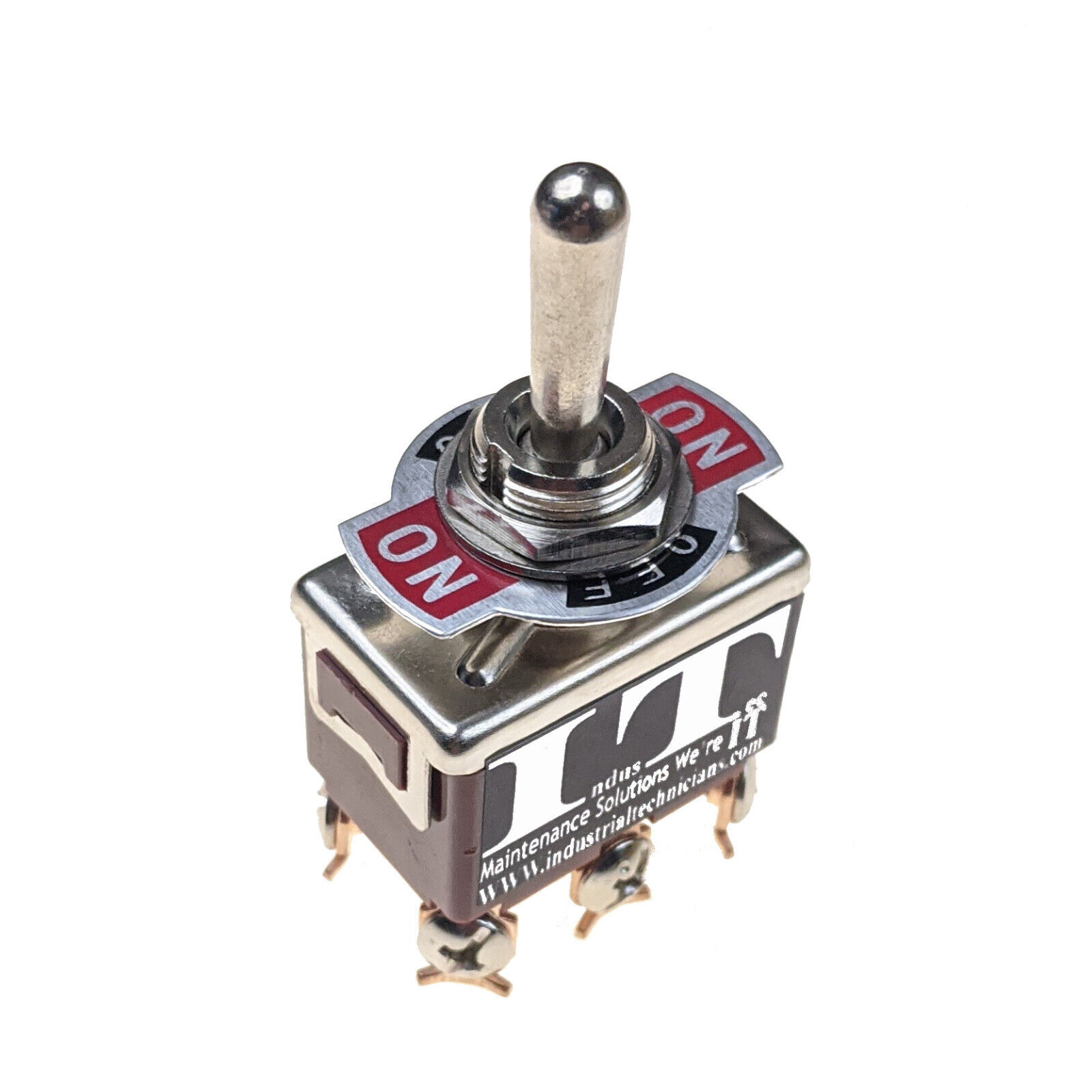 IndusTec 20A 125V DPDT 6 screws (On)/Off/(On) Toggle Switch Momentary 3 Pos 12V
