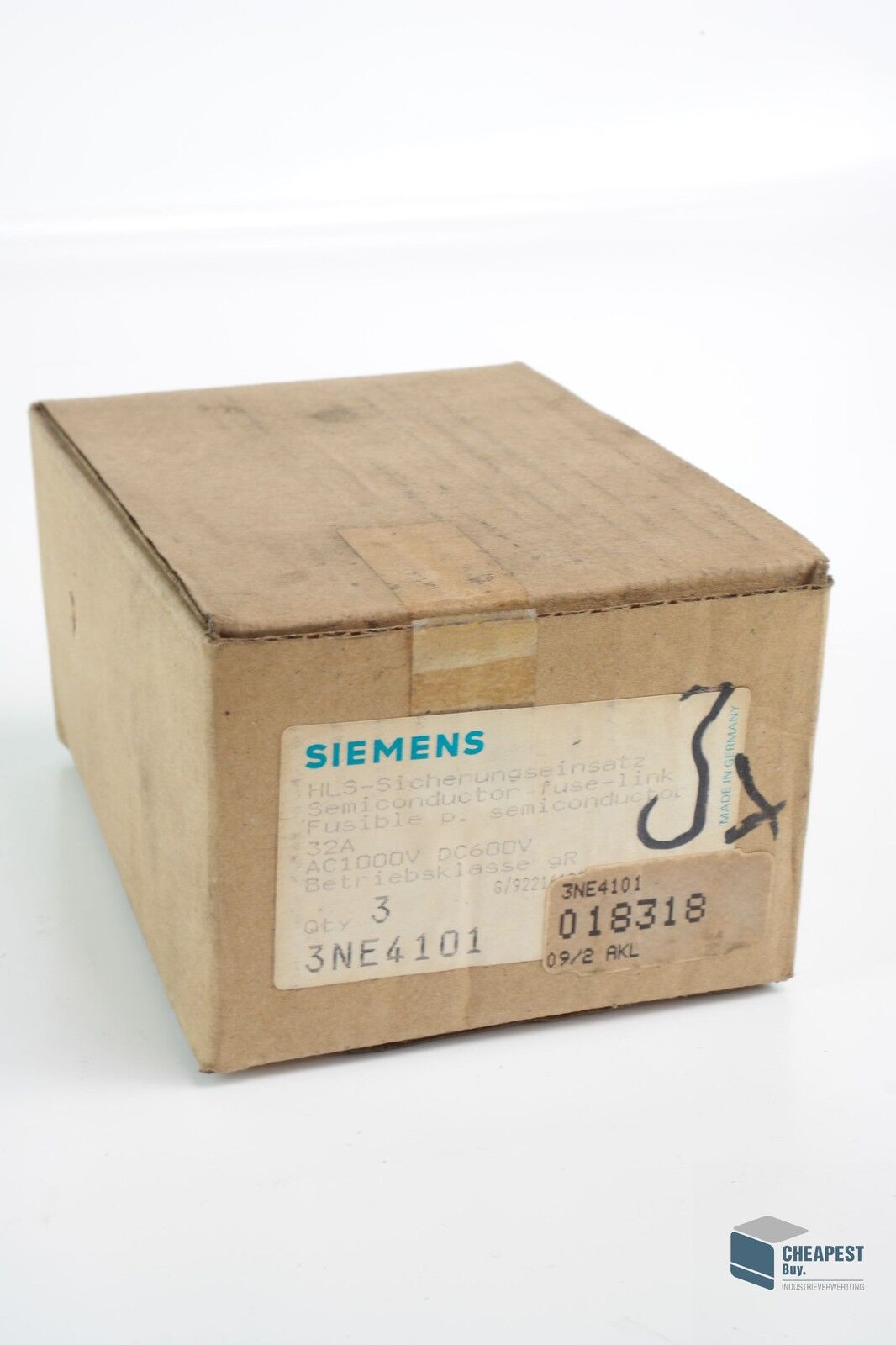 3x Siemens 3NE4101 Sitor Hls-Sicherungseinsatz 3NE4 101 Semiconductor Fuse-Link