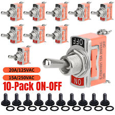 10x Waterproof Heavy Duty Toggle Switch ON/OFF 2 Terminal Car Boat SPST 15A 250V picture