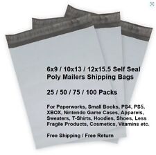 Poly Mailers Shipping Envelopes Self Sealing White Plastic Mailing Bags USA SHIP picture