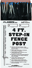 Step in Electric Fence Post Fi Shock A-48B 4' Black 50 Posts Included Heavy Duty picture