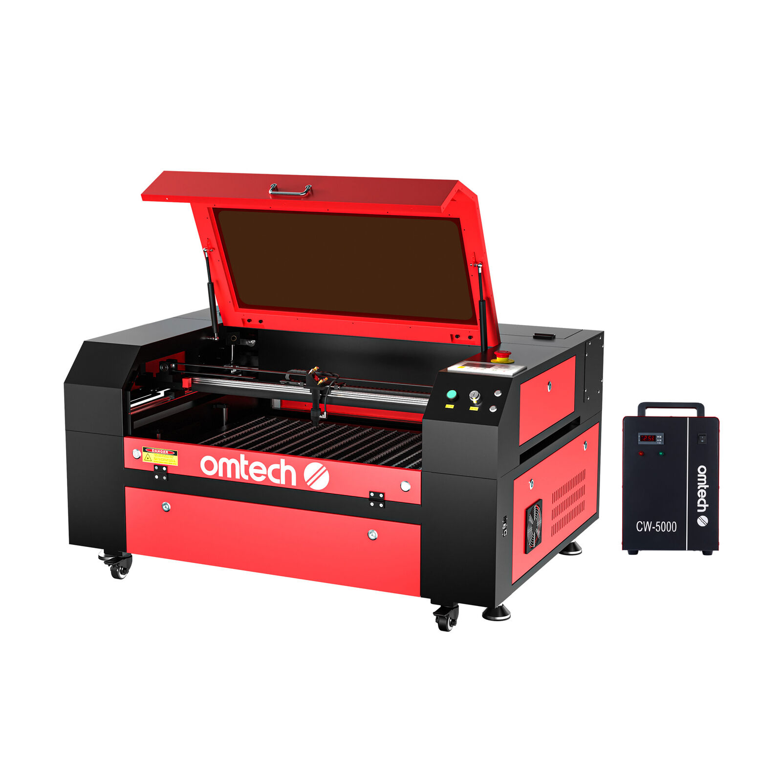 OMTech 60W 28x20 CO2 Laser Engraver Cutter Marker with 9L CW-5000 Water Chiller