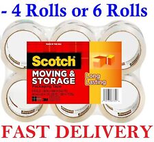 Scotch Long Lasting Storage Packaging Tape, 1.88 Inches x 54.6 Yards, 4/6 Rolls picture