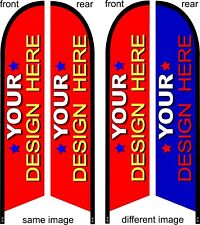 DOUBLE SIDED CUSTOM PRINTED Premium quality swooper feather flag banner sign picture