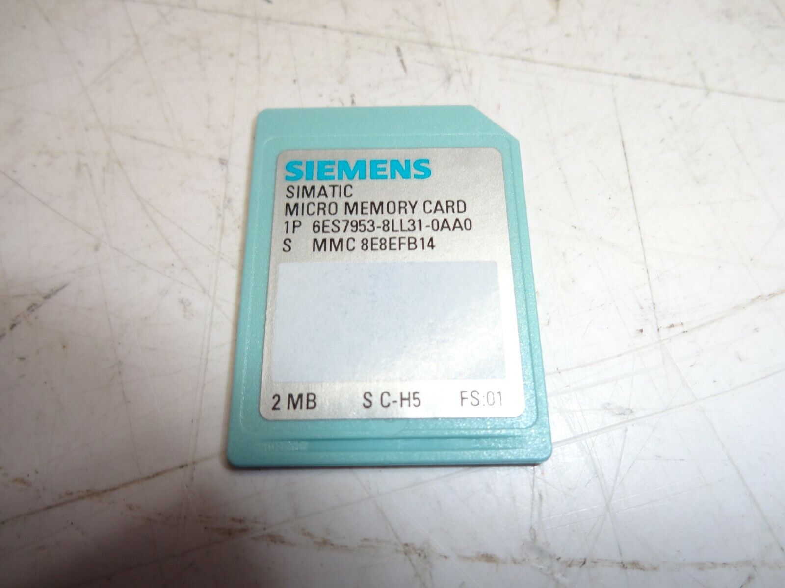 Siemens 6ES7953-8LL31-0AA0 6ES7 9538LL310AA0 Micro Memory Card 2MB