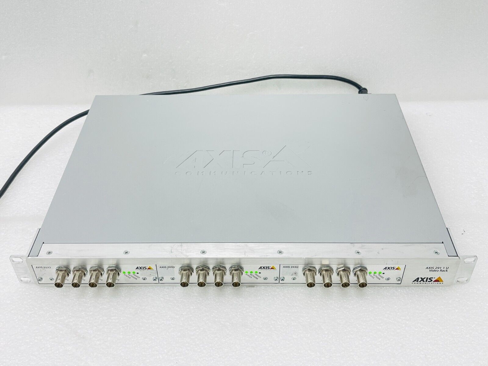 Axis Communications 291 1U Video Server Rack w/ x3 Axis 243Q & Pwr Cord / Used