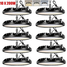 10 Pack 200W UFO LED High Bay Light Factory Warehouse Commercial Light Fixtures picture