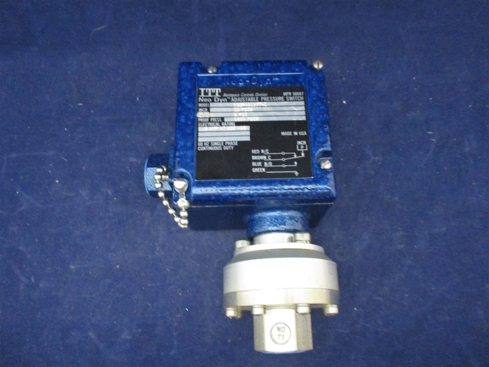ITT Neo-Dyn 100P4S1377-1 Adjustable Pressure Switch