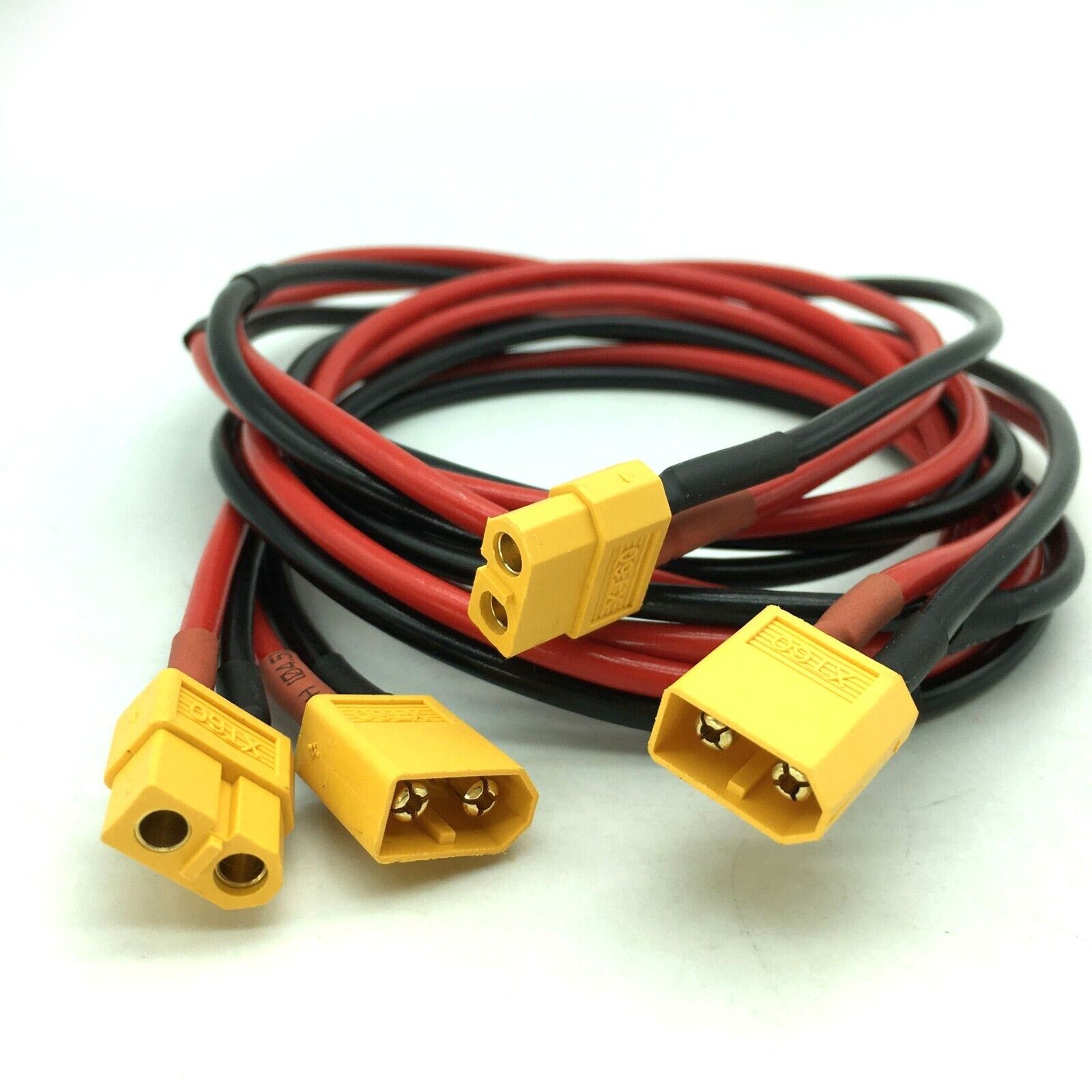 0.2m 0.3m 0.5m 1m Male to XT-60 Female Plug Extension Cable Lead PVC Wire 14AWG