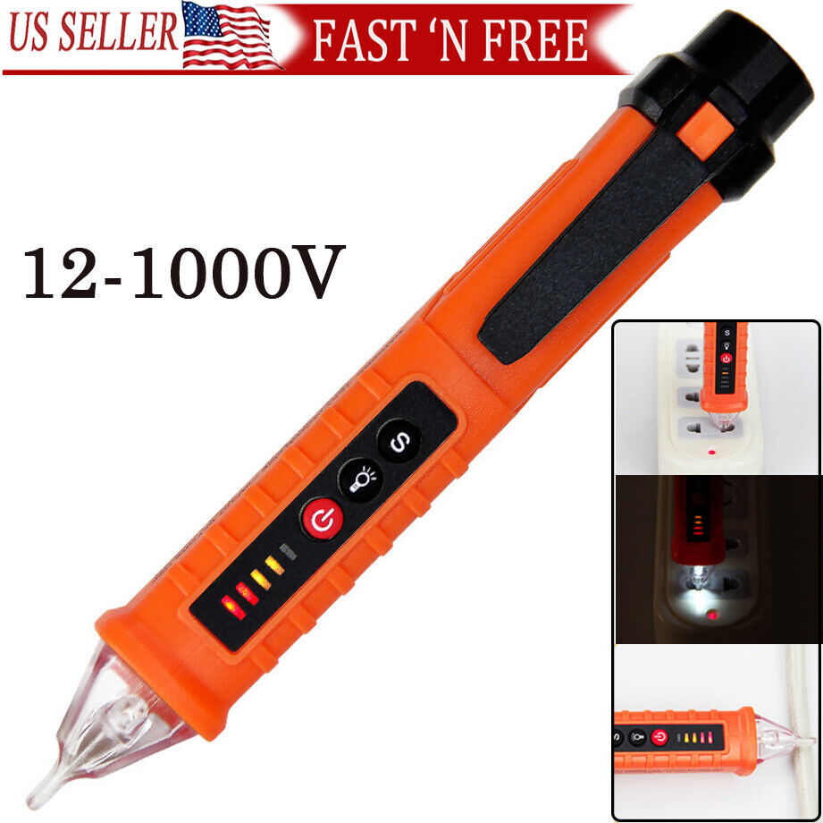 AC Non-Contact LCD Electric Test Pen Voltage Digital Detector Tester 12~1000V