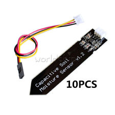 10PCS Analog Capacitive Soil Moisture Sensor V1.2 Corrosion Resistant With Cable picture