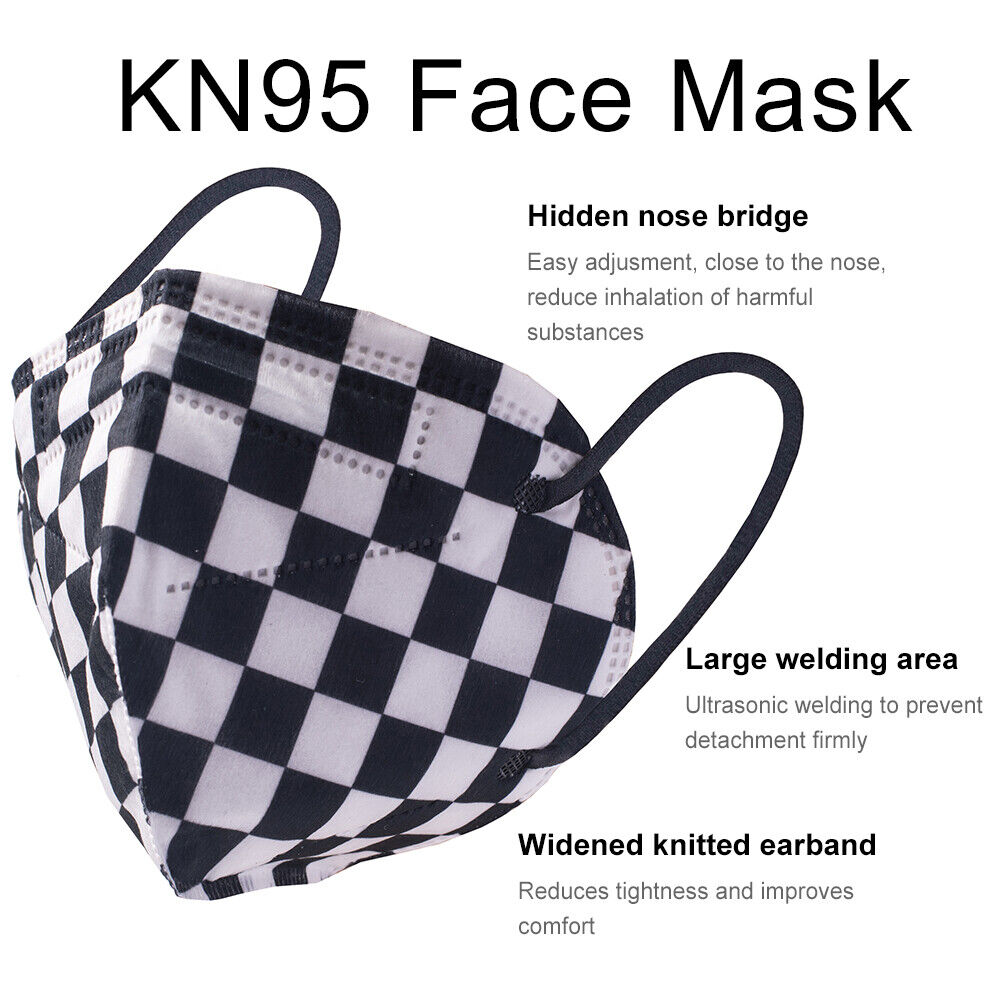 [ 50 PACK ] KN95 Face Mask 5-Layer Protective Mask Nose & Mouth Cover Adult Size