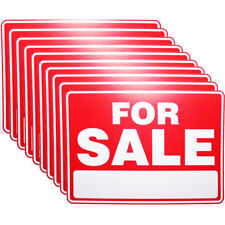 10 x FOR SALE SIGN 9 x 12 INCH SIZE DURABLE WEATHERPROOF SELL CARS HOUSES  picture