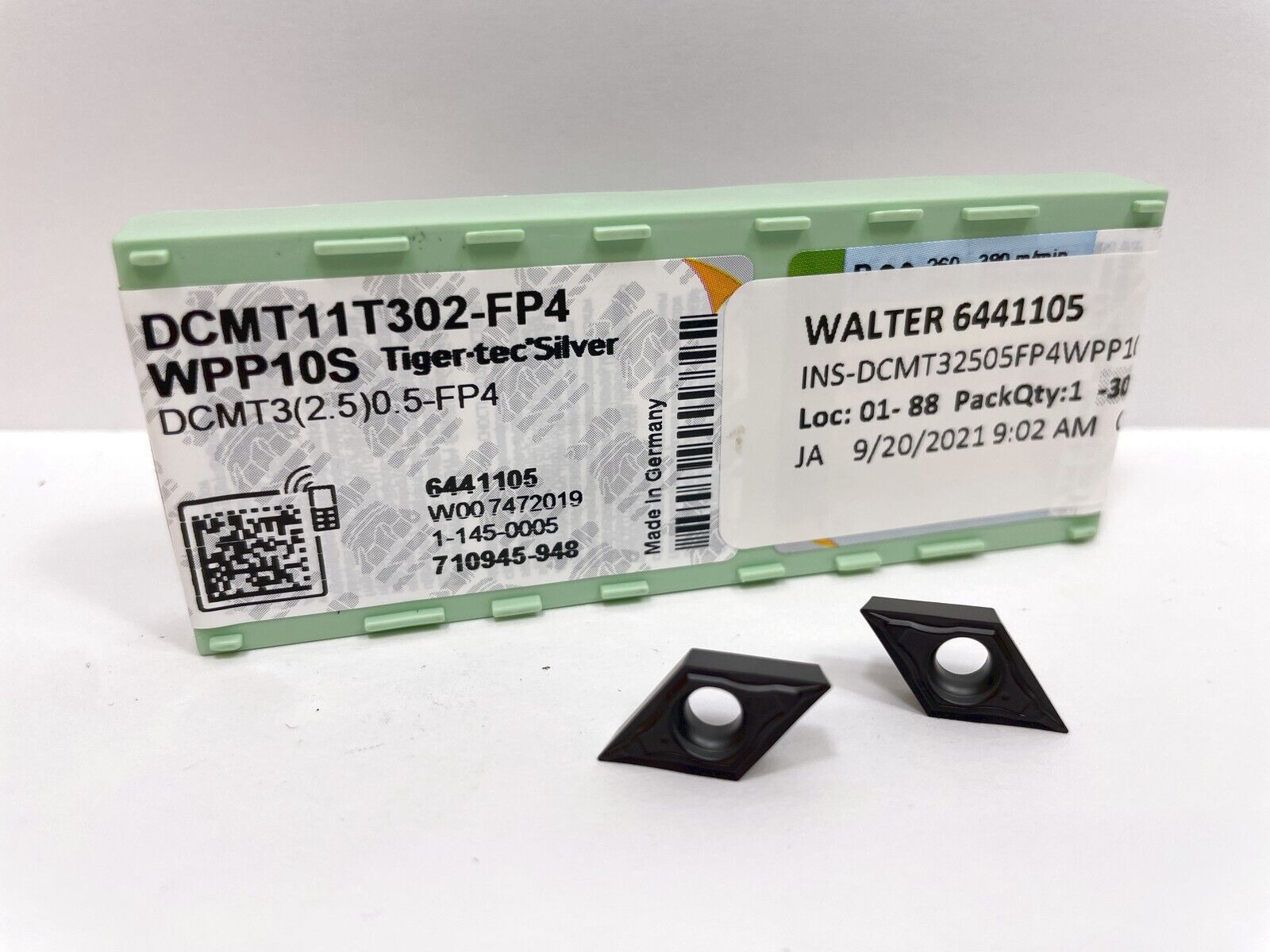 WALTER DCMT3(2.5)0.5-FP4 DCMT11T302-FP4 New Carbide Inserts Grade WPP10S 10pcs