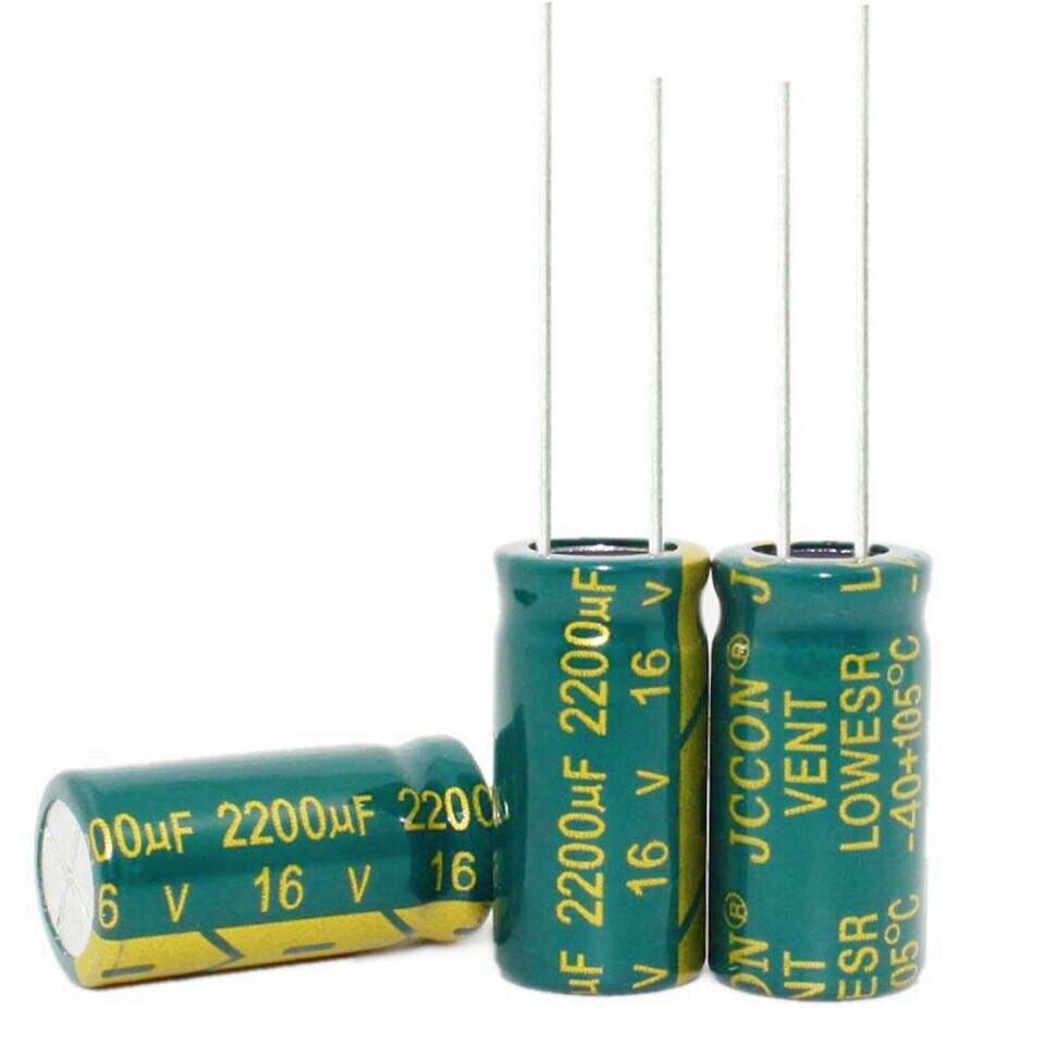 16V 2200uF High Frequency LOW ESR Radial Electrolytic Capacitors 105°C 10x20mm