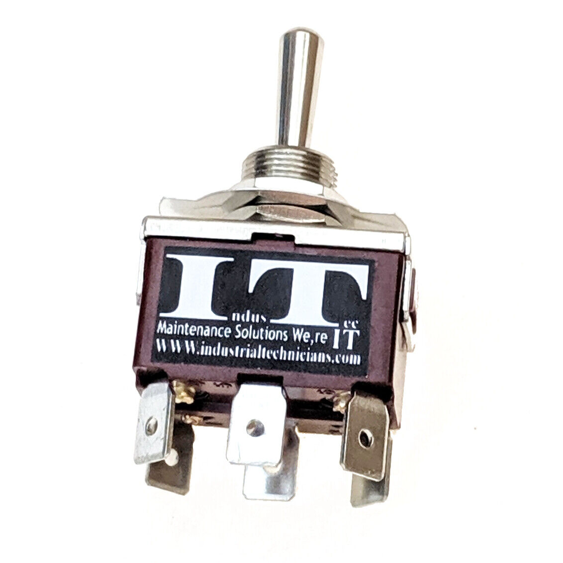 IndusTec 20 AMP DPDT - 6 1/4 pin Toggle Switch Maintained 3 Pos 12V 20A 24V 10A