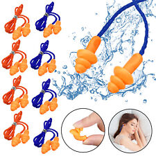 100 Pair Silicone Corded Ear Plugs Reusable Shooting Hearing Protection w/Cord picture