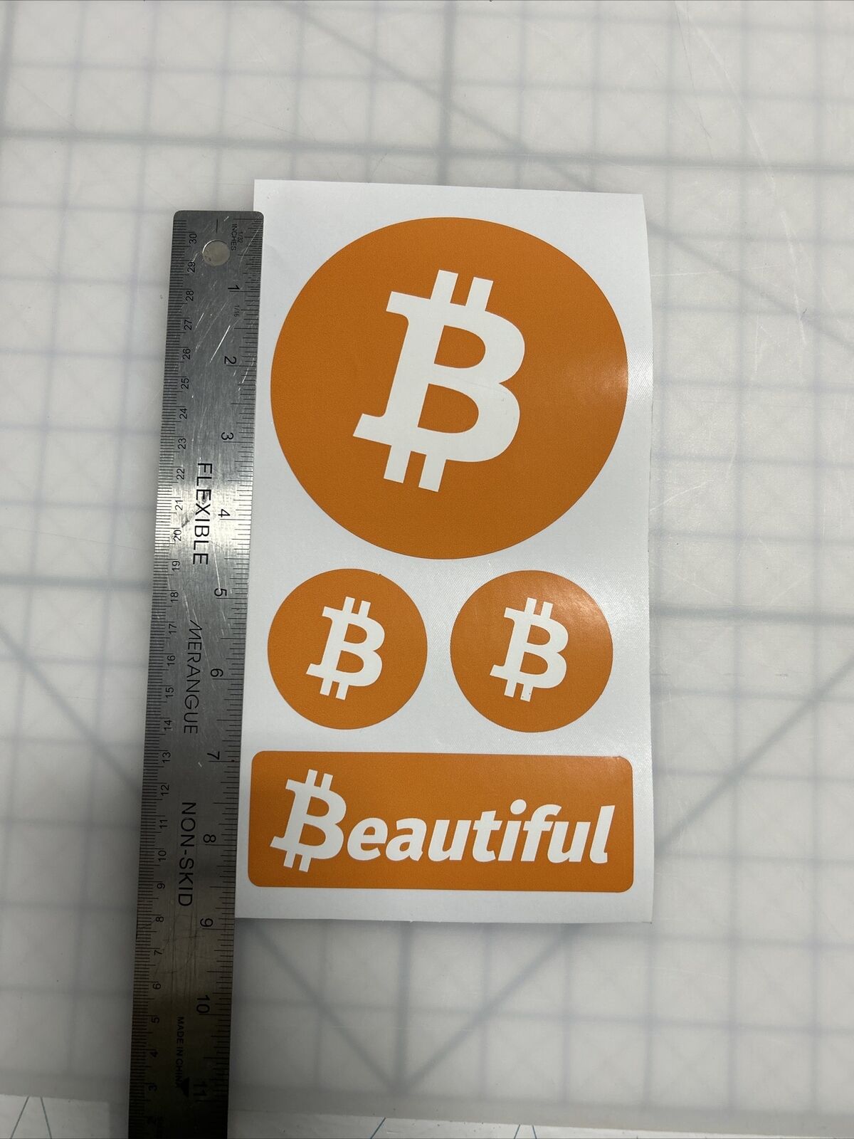 Beautiful Bitcoin Vinyl Decal Set BTC Sticker