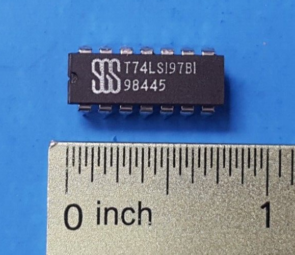 IC BINARY COUNTER , T74LS197B1 , SGS SEMICONDUCTOR  , PDIP-14 , ONE