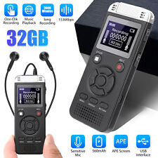 32GB Rechargeable Digital Voice Activated Recorder Audio Dictaphone MP3 Player picture