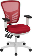 Mid-Back Red Mesh Executive Office Chair w/ Adjustable Arms & Lumbar Support  picture