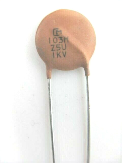 12 Pcs - .01uf 10nf (103) @ 1KV (MURATA) ceramic disc (TONE) capacitor ref # 85