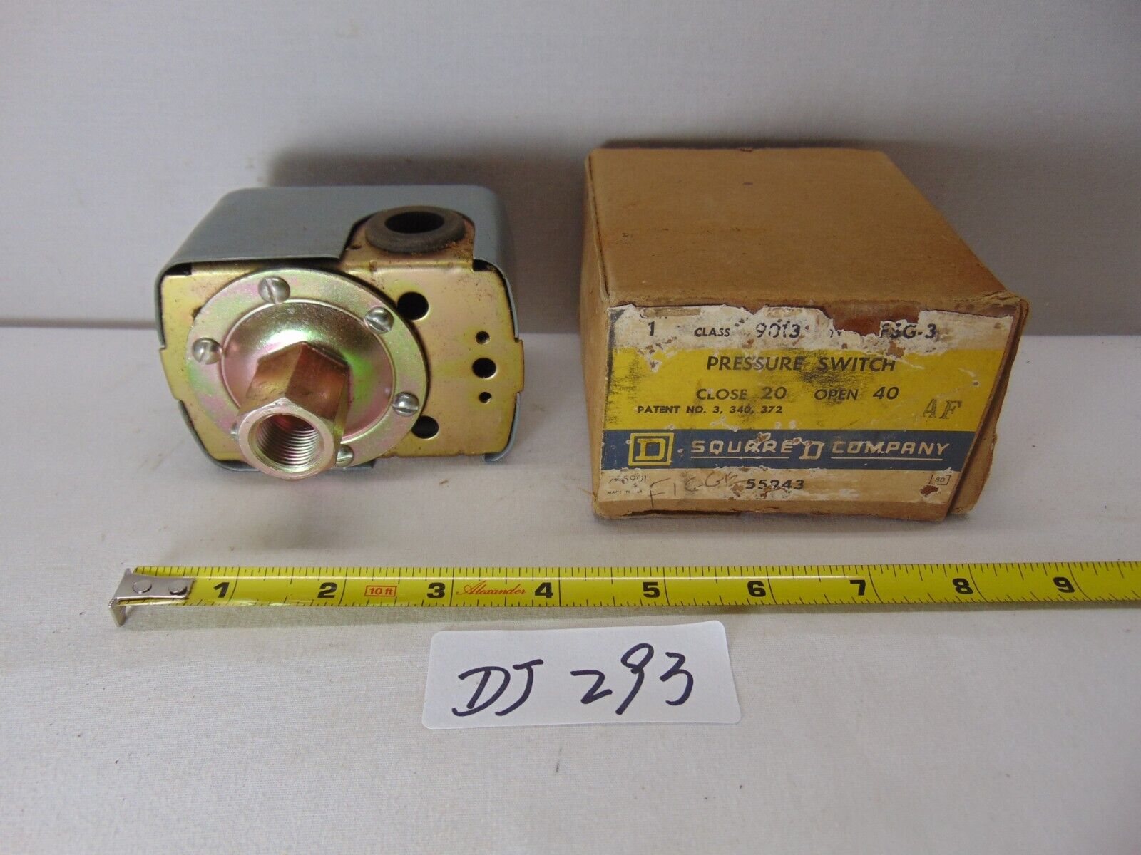 Vintage Square D Pumptrol Pressure Switch 20 To 40 psi 55943 9013 FSG-3 New