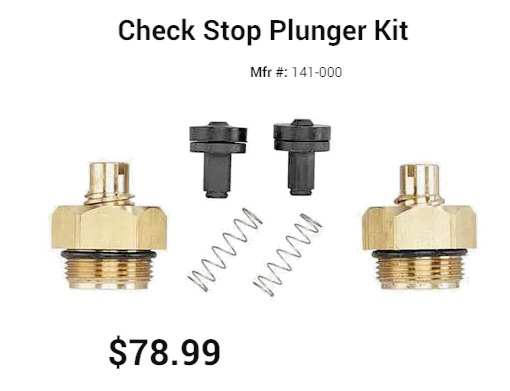 Powers Check Stop Plunger Brass Kit 141000 2pc. set (s-002)