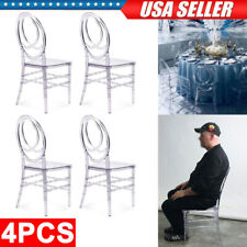 4PCS Clear Acrylic Armless Stackable Chiavari Wedding Banquet Crystal Chairs picture