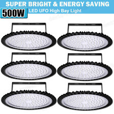 6X 500W LED Shop Light Garage Workbench Ceiling Light UFO High Bay Light Lamp picture