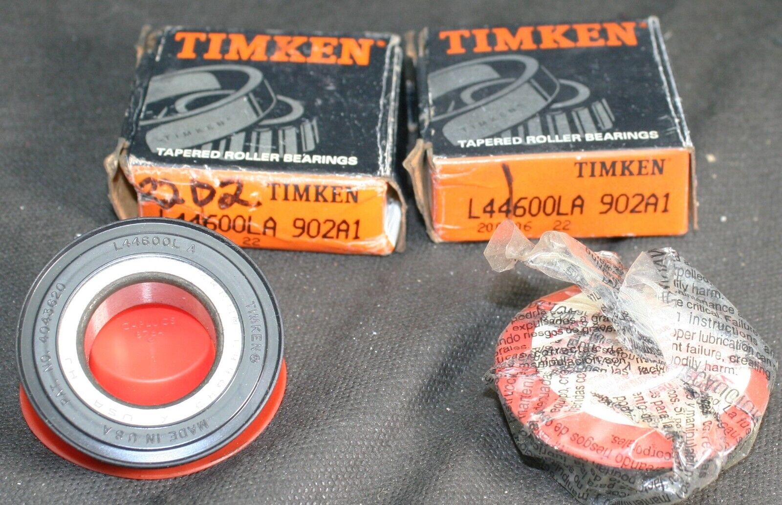 Lot of 2 Timken L44600LA-902A1 Tapered Roller Bearing Cone 1-3/8\