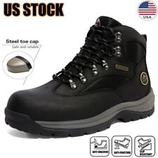 Men's Safety Steel Toe Work Boots Indestructible Waterproof Non-slip Shoes US picture