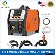 HITBOX 5 in 1 MIG Welder 200Amp Synergic 220V MIG ARC Lift TIG Gas Gasless IGBT picture