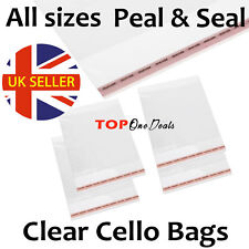 Strong Clear Cellophane Bags Display Garment Self Adhesive Peel Seal Plastic OPP picture