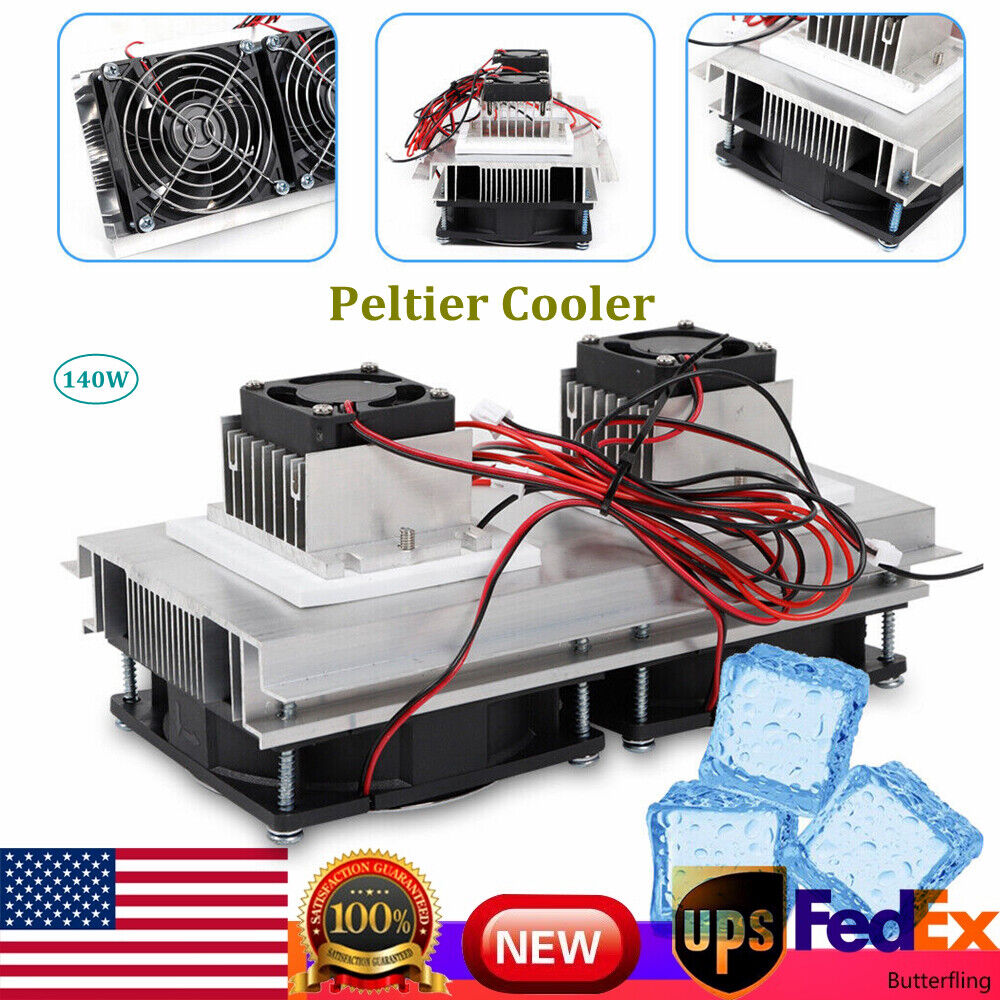 12V Thermoelectric Peltier Refrigeration Cooling System Cooler Fan DIY Kit New