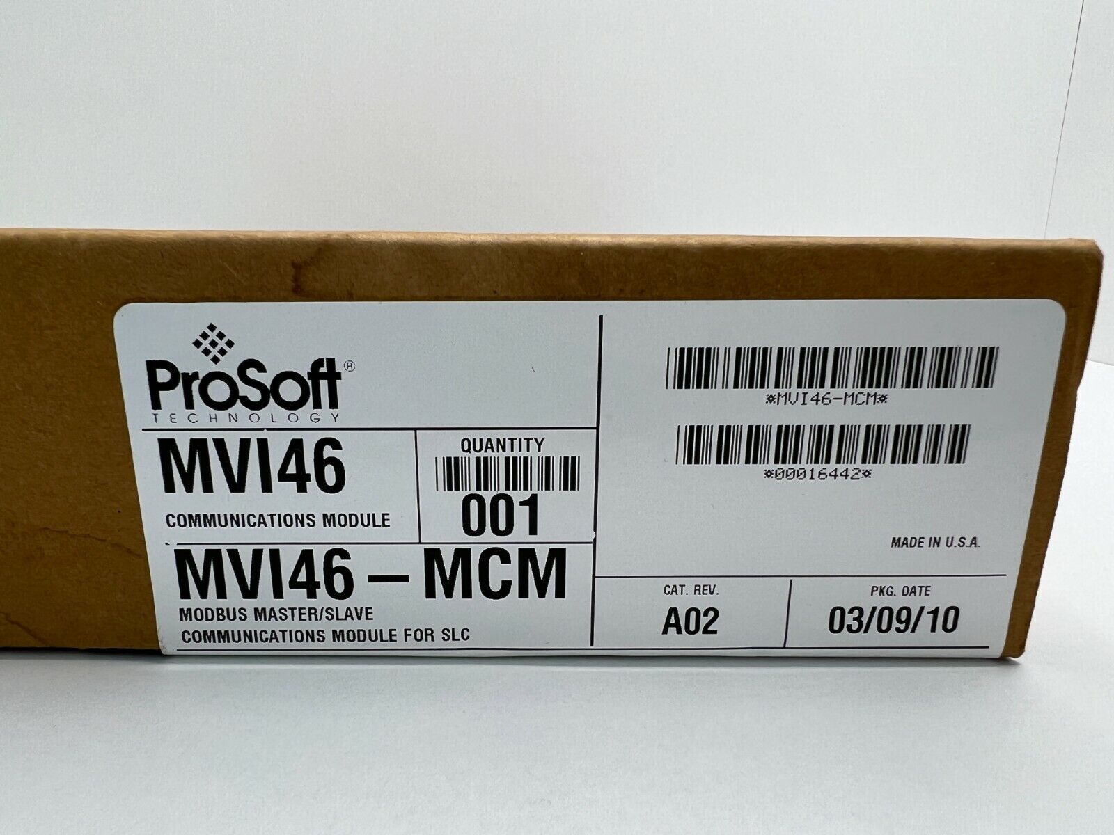 ProSoft Technology MVI46-MCM MVI46 Modbus Master/Slave Communication 1pcs